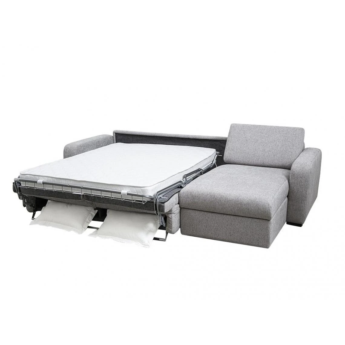 Vente-unique Canapé D'angle Droit Convertible Express En Tissu Gris BEVIS 7 Vente-unique Canapé D'angle Droit Convertible Express En Tissu Gris BEVIS – Image 5