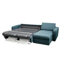 Vente-unique Canapé D'angle Droit Convertible Express En Tissu Bleu BEVIS -Vente-unique shop canape bevis 12150924 32275662 1140x1140