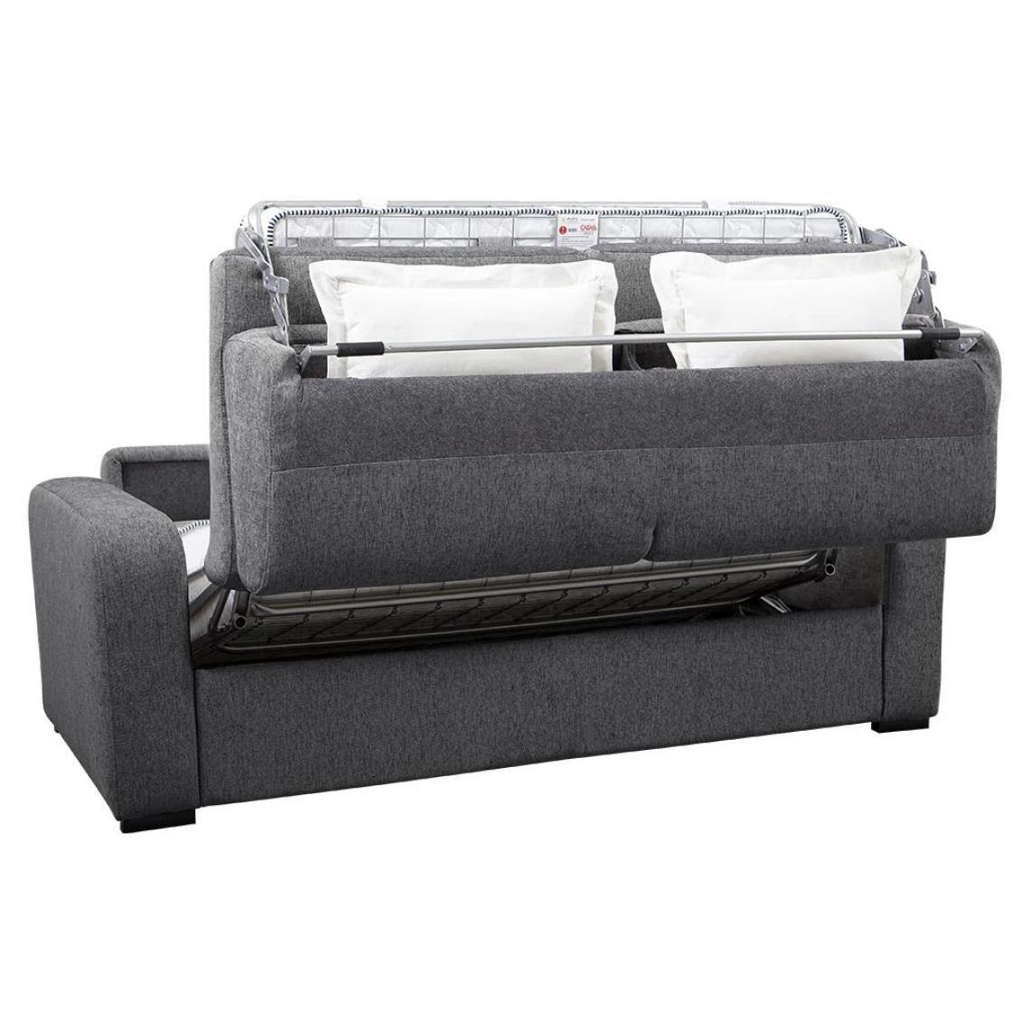 Vente-unique Canapé 3 Places Convertible Express En Tissu Anthracite BEVIS - Matel... 6 Vente-unique Canapé 3 Places Convertible Express En Tissu Anthracite BEVIS - Matel... – Image 4