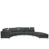 Beliani Canapé Circulaire Modulable En Tissu Gris Foncé 8 Places ROTUNDE - G...
