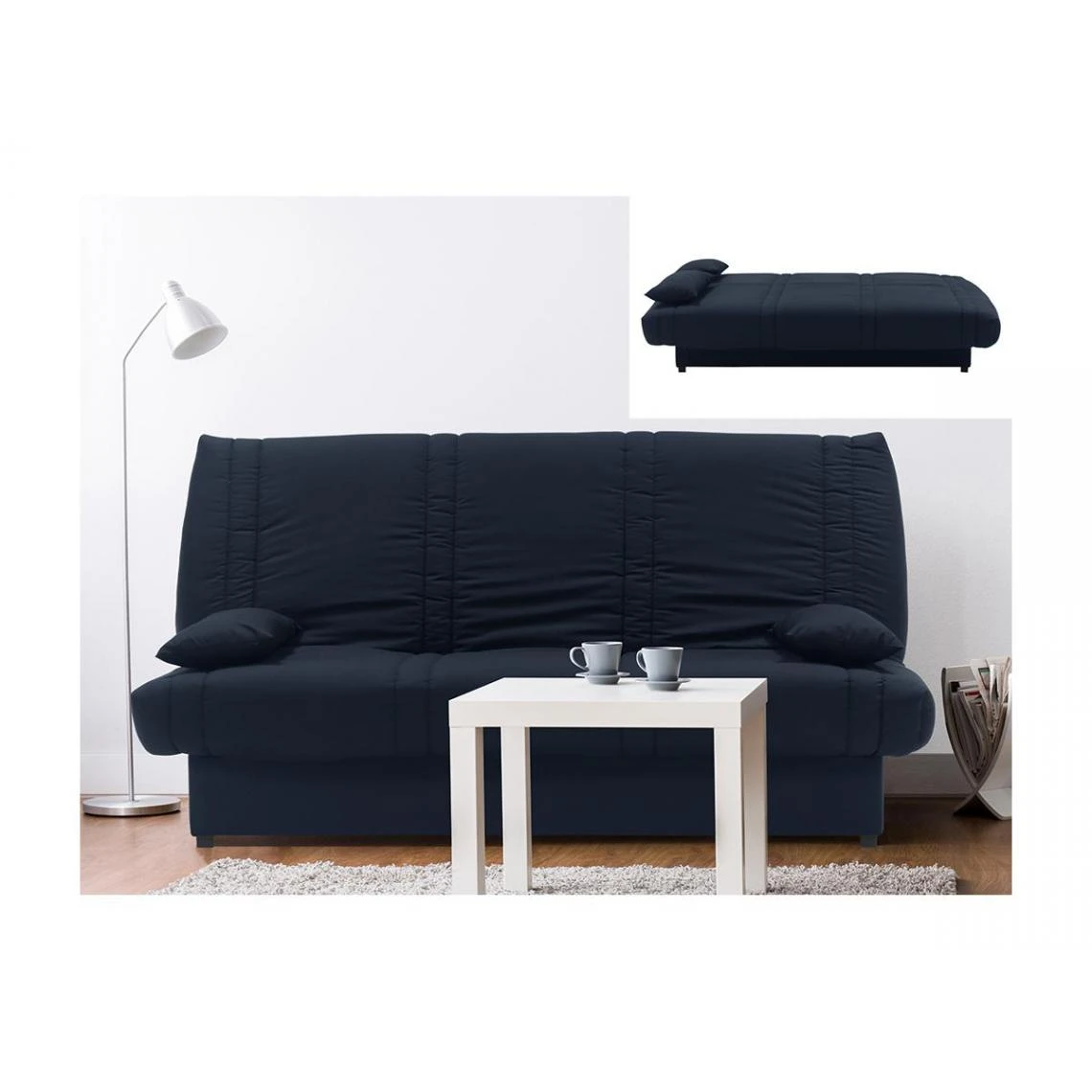 Vente-unique Canapé Convertible Clic-clac 100% Coton Avec Coffre De Rangement FARW... 7 Vente-unique Canapé Convertible Clic-clac 100% Coton Avec Coffre De Rangement FARW... – Image 5