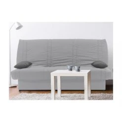 Vente-unique Canapé Convertible Clic-clac 100% Coton Avec Coffre De Rangement FARW... -Vente-unique shop canape clic clac 100 coton avec coffre de rangement farwest ii gris clair coussins contrastes 10328556 26692796 1140x1140