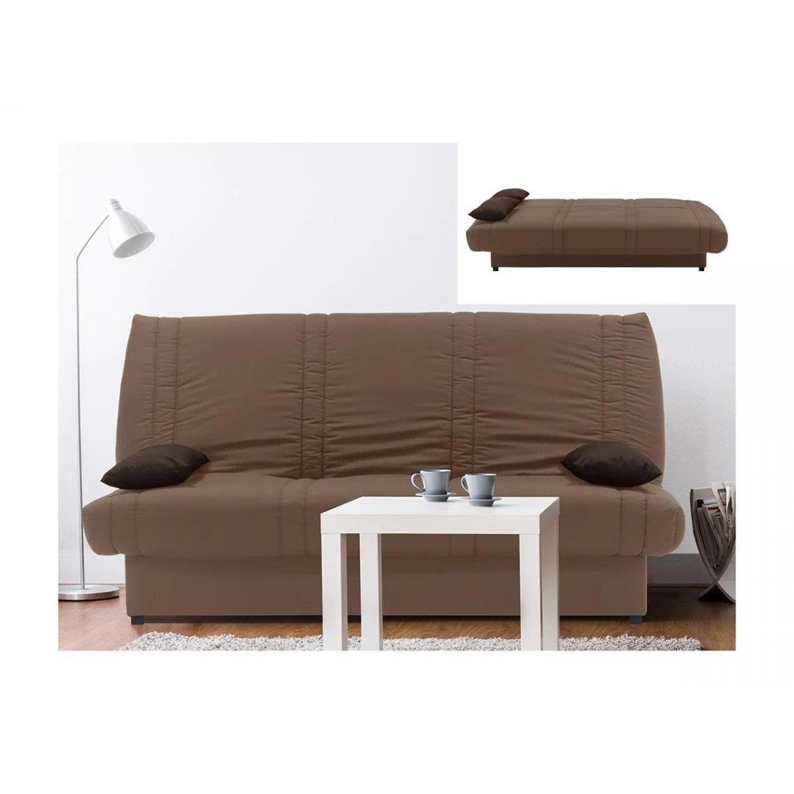 Vente-unique Canapé Convertible Clic-clac 100% Coton Avec Coffre De Rangement FARW... 7 Vente-unique Canapé Convertible Clic-clac 100% Coton Avec Coffre De Rangement FARW... – Image 5
