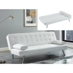 Vente-unique Canapé Convertible Clic-clac En Simili MICHELLE II - Blanc -Vente-unique shop canape clic clac en simili michelle ii blanc 9173585 23951963 1140x1140