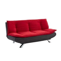 Vente-unique Canapé Convertible Clic-clac En Tissu DEMIDO III - Bicolore Rouge Et ... -Vente-unique shop canape clic clac en tissu demido iii bicolore rouge et anthracite 8242521 21010271 1140x1140