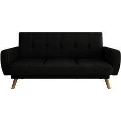 Habitat Et Jardin Canapé Clic-clac Ariana - 212.5 X 84 X 81 Cm - 3 Places - Noir -Vente-unique shop canape clic clac et bz 97619 vue0