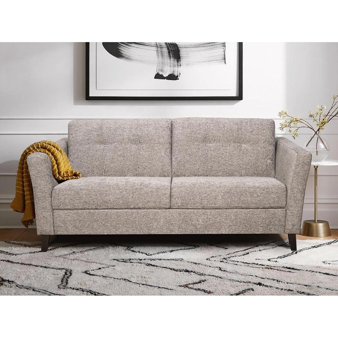 DUNLOPILLO Canapé 3 Places Convertible Express En Tissu CODENO - Beige - Couchag... 4 DUNLOPILLO Canapé 3 Places Convertible Express En Tissu CODENO - Beige - Couchag... – Image 2