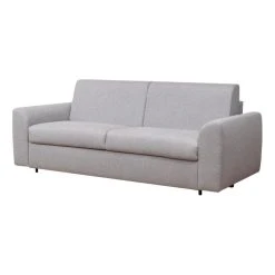 BUT Canapé Converible 3 Places CLAYVE Tissu Gris Clair Couchage 140 X 190...