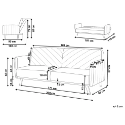 Beliani Canapé Convertible 3 Places En Velours Taupe SENJA -Vente-unique shop canape convertible 3 places en velours taupe senja 14128076 39382468 1140x1140