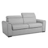 Inside 75 Canapé Convertible Rapido IMOLA Nubucuir Gris Clair Couchage 120 Cm M...