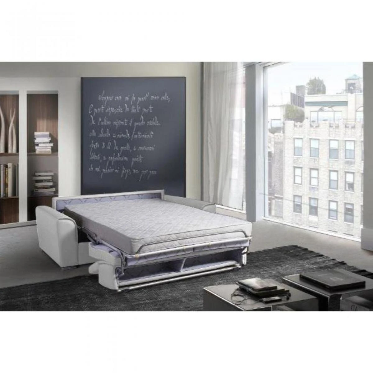 Inside 75 Canapé Convertible Rapido IMOLA Nubucuir Gris Clair Couchage 120 Cm M... 5 Inside 75 Canapé Convertible Rapido IMOLA Nubucuir Gris Clair Couchage 120 Cm M... – Image 3