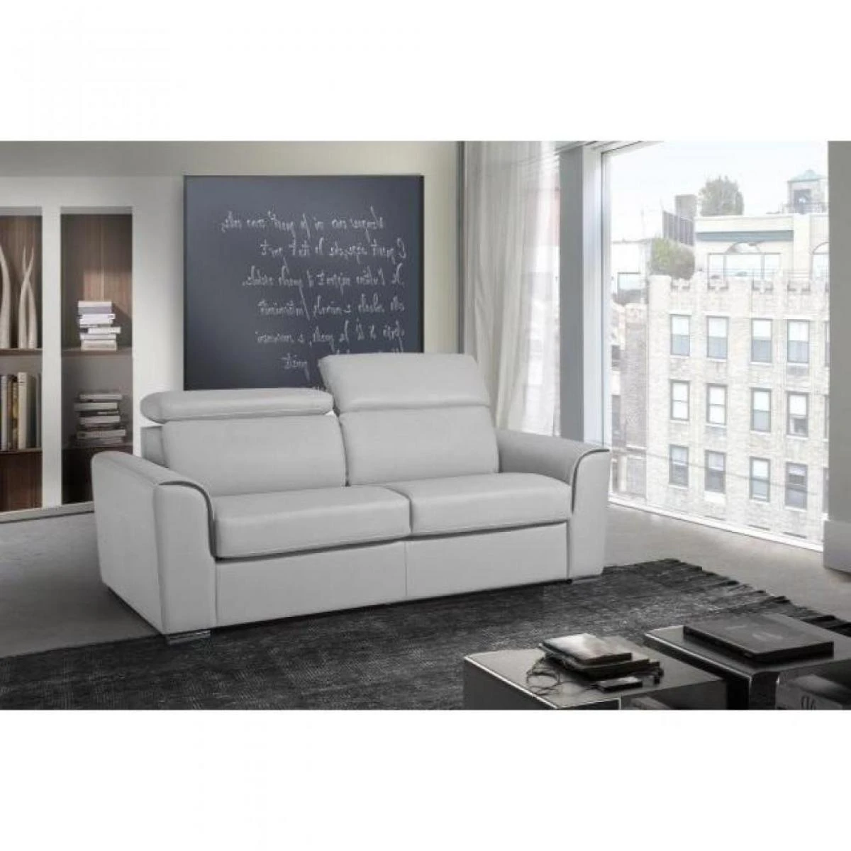 Inside 75 Canapé Convertible Rapido IMOLA Nubucuir Gris Clair Couchage 120 Cm M... 6 Inside 75 Canapé Convertible Rapido IMOLA Nubucuir Gris Clair Couchage 120 Cm M... – Image 4