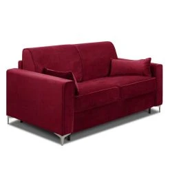 Inside 75 Canapé Convertible Express JACKSON 160cm Sommier Lattes Velours Roug... -Vente-unique shop canape convertible rapido jackson 160cm sommier lattes velours rouge matelas 16 cm 7839039 19805991 1200x1200