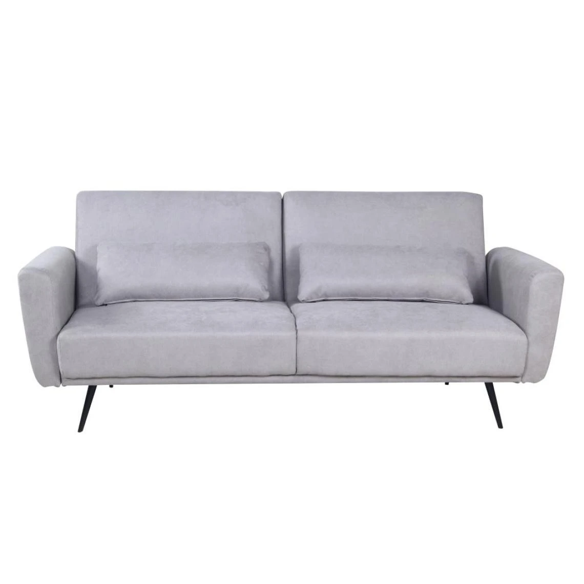 Vente-unique Canapé 3 Places Convertible Clic-clac En Tissu Gris Clair TOVONY 5 Vente-unique Canapé 3 Places Convertible Clic-clac En Tissu Gris Clair TOVONY – Image 3