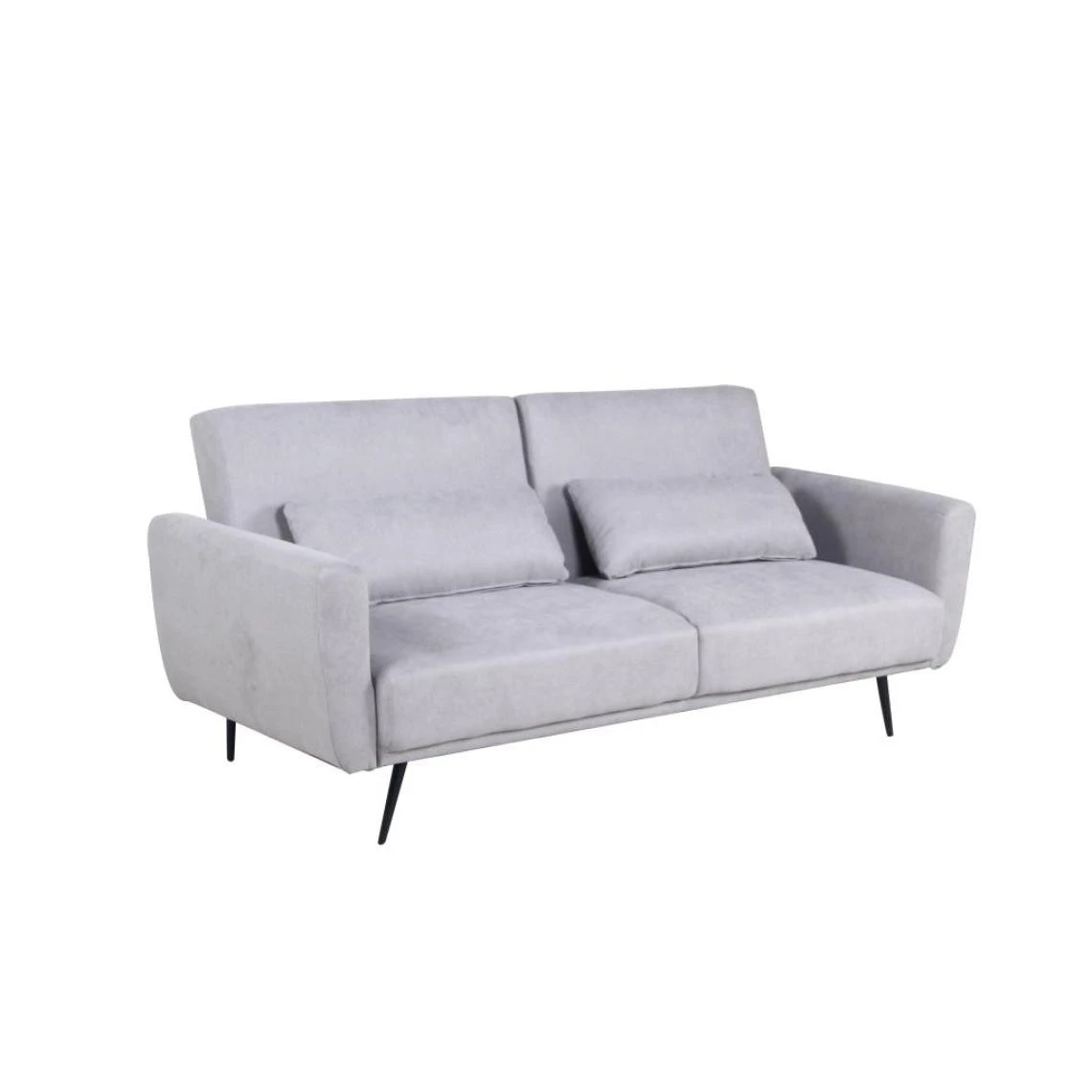 Vente-unique Canapé 3 Places Convertible Clic-clac En Tissu Gris Clair TOVONY 6 Vente-unique Canapé 3 Places Convertible Clic-clac En Tissu Gris Clair TOVONY – Image 4