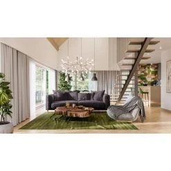 Maison Aubertin Canapé Convertible Velours Gris Foncé Fiorenzo - 4 Places