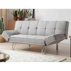 Vente-unique Canapé 3 Places Convertible Clic-clac En Tissu Gris ZUANA -Vente-unique shop canape convertible zuana 13608180 37402712 1140x1140