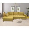 MES Canapé D'angle à Gauche Fixe En Tissu Microfibre Jaune - MERIBEL -Vente-unique shop canape dangle a gauche fixe en tissu microfibre jaune meribel 13487924 36913178 1140x1140