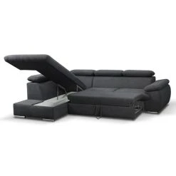 Vente-unique Canapé D'angle Convertible En Tissu Avec Coffre De Rangement FABIEN -... -Vente-unique shop canape dangle convertible en tissu avec coffre de rangement fabien anthracite angle gauche 8239285 20997285 1140x1140