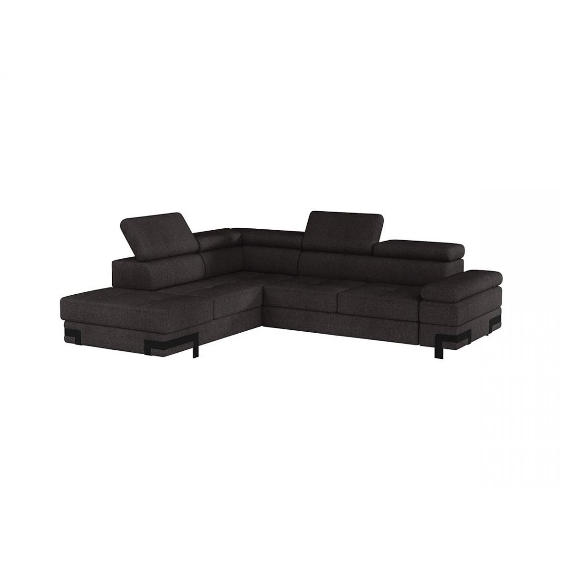 Vente-unique Canapé D'angle Convertible En Tissu DAMIEN II - Anthracite - Angle Ga... 7 Vente-unique Canapé D'angle Convertible En Tissu DAMIEN II - Anthracite - Angle Ga... – Image 5