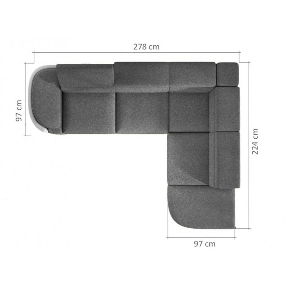 Vente-unique Canapé D'angle Convertible En Tissu Et Simili MYSEN - Taupe - Angle G... 6 Vente-unique Canapé D'angle Convertible En Tissu Et Simili MYSEN - Taupe - Angle G... – Image 4