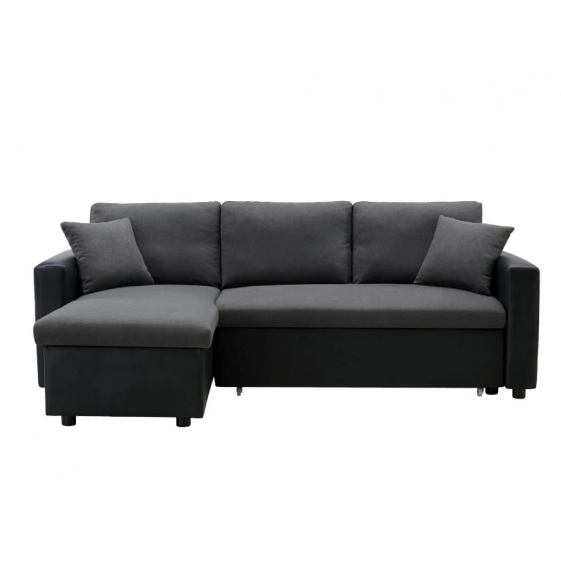 Vente-unique Canapé D'angle Convertible Et Réversible En Tissu Et Simili GAZUR - ... 6 Vente-unique Canapé D'angle Convertible Et Réversible En Tissu Et Simili GAZUR - ... – Image 4