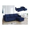 Vente-unique Canapé D'angle Convertible Et Réversible En Velours SORENI - Bleu Nu... -Vente-unique shop canape dangle convertible et reversible en velours soreni bleu nuit 10327776 26689580 1140x1140