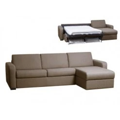 Vente-unique Canapé D'angle Convertible Express Et Réversible FLAVIEN En Tissu - ...