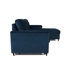 Marque Generique Canapé D'angle Convertible Réversible Claudio En Velours Bleu Foncé -Vente-unique shop canape dangle convertible reversible claudio en velours b 7990989 53456 1140x1140