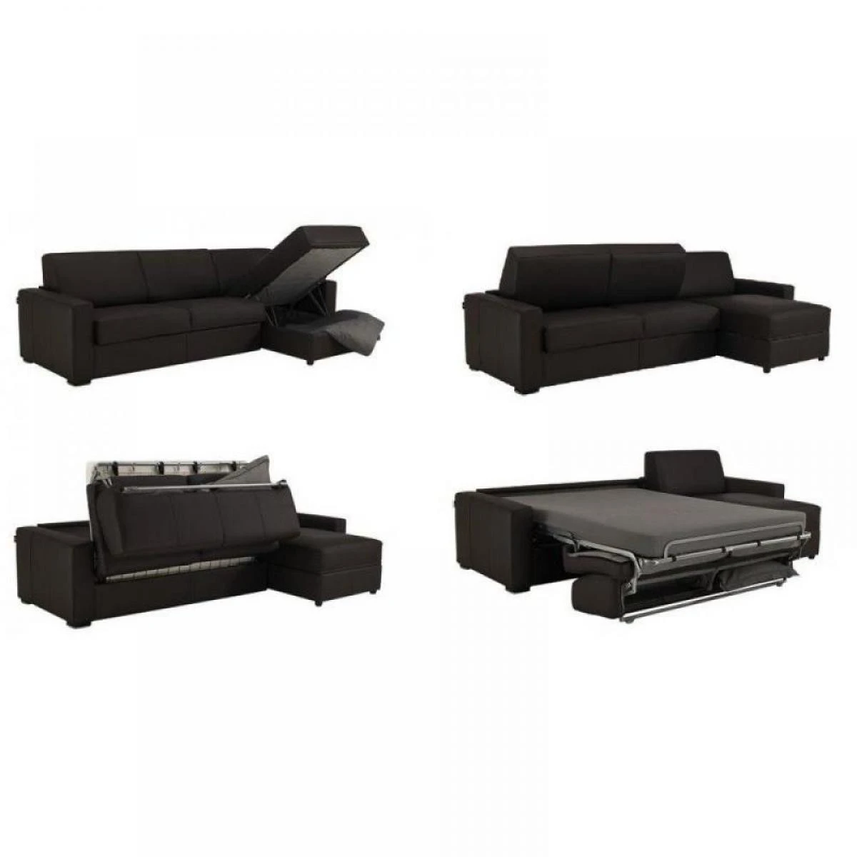 Inside 75 Canapé D'angle DREAMER Convertible RAPIDO 140cm CUIR VACHETTE Marron ... 5 Inside 75 Canapé D'angle DREAMER Convertible RAPIDO 140cm CUIR VACHETTE Marron ... – Image 3