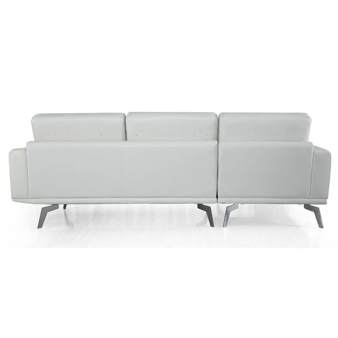 La Maison Du Canapé Canapé D'angle En Cuir ARYA - Droit - Gris Perle 5 La Maison Du Canapé Canapé D'angle En Cuir ARYA - Droit - Gris Perle – Image 3