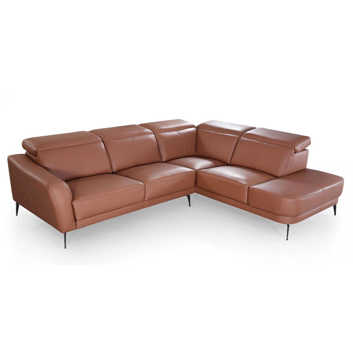 La Maison Du Canapé Canapé D'angle En Cuir EVAN 4 La Maison Du Canapé Canapé D'angle En Cuir EVAN – Image 2