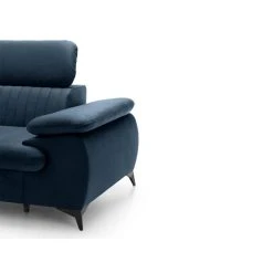 Vente-unique Canapé D'angle Gauche Convertible En Velours Bleu Nuit SAMARA -Vente-unique shop canape dangle gauche convertible en velours bleu nuit samara 14121910 39362514 1140x1140