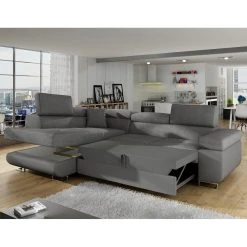 Marque Generique Canapé D'angle Gauche Convertible Marius Gris -Vente-unique shop canape dangle gauche convertible marius gris 4849538 53004 1140x1140