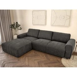 Vente-unique Canapé D'angle Gauche En Tissu Anthracite GLADYS -Vente-unique shop canape dangle gauche en tissu anthracite gladys 13738698 37940284 1140x1140