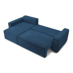Baita Canapé D'angle MIRAGE Convertible Et Réversible Velours Côtelé Ble... -Vente-unique shop canape dangle mirage convertible et reversible velours cotele bleu cobalt 13905090 38558584 1140x1140