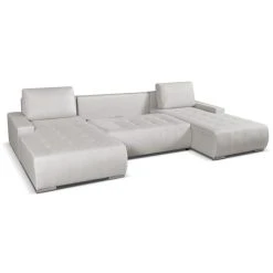 Vente-unique Canapé D'angle Panoramique Convertible En Tissu Beige LEANZA -Vente-unique shop canape dangle panoramique convertible en tissu beige leanza 14070024 39073256 1140x1140