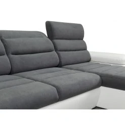 Vente-unique Canapé D'angle Panoramique Convertible En Tissu Et Simili BOILEAU - B... 11 Vente-unique Canapé D'angle Panoramique Convertible En Tissu Et Simili BOILEAU - B... -Vente-unique shop canape dangle panoramique convertible en tissu et simili boileau bicolore grisblanc angle droit 8239375 20997687 1140x1140