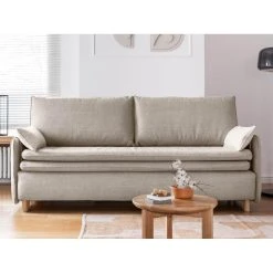 Bestmobilier Canapé Droit Convertible 3 Places SIMON - Tissu Beige -Vente-unique shop canape droit convertible 3 places simon tissu beige 13326662 36366510 1140x1140