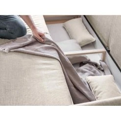 Bestmobilier Canapé Droit Convertible 3 Places SIMON - Tissu Beige -Vente-unique shop canape droit convertible 3 places simon tissu beige 13326662 36366514 1140x1140