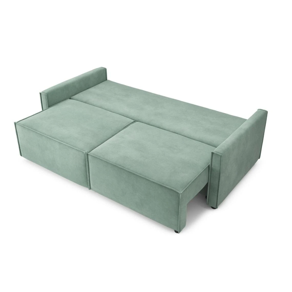 Baita Canapé Droit MAGGY Convertible Tissu Vert D'eau 3 Places 6 Baita Canapé Droit MAGGY Convertible Tissu Vert D'eau 3 Places – Image 4