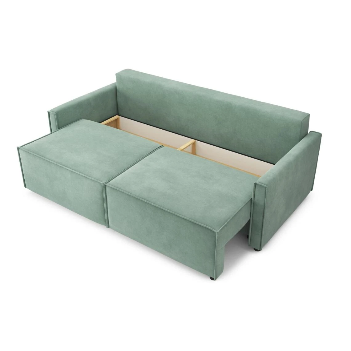 Baita Canapé Droit MAGGY Convertible Tissu Vert D'eau 3 Places 7 Baita Canapé Droit MAGGY Convertible Tissu Vert D'eau 3 Places – Image 5