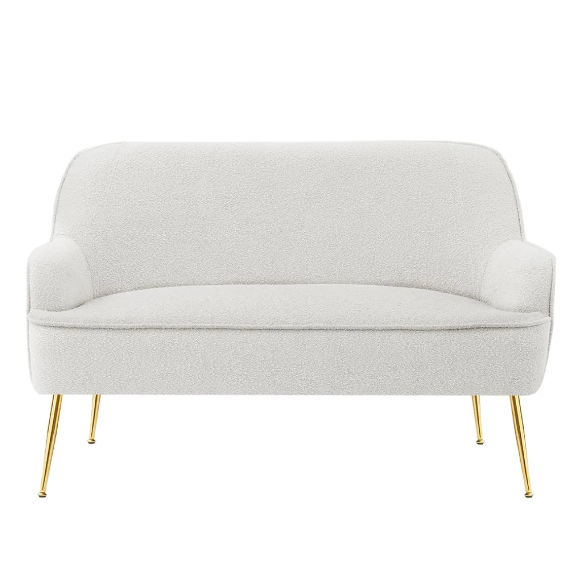 Baita Canapé Droit MARCELINO Fixe Tissu Bouclette Blanc 3 Baita Canapé Droit MARCELINO Fixe Tissu Bouclette Blanc