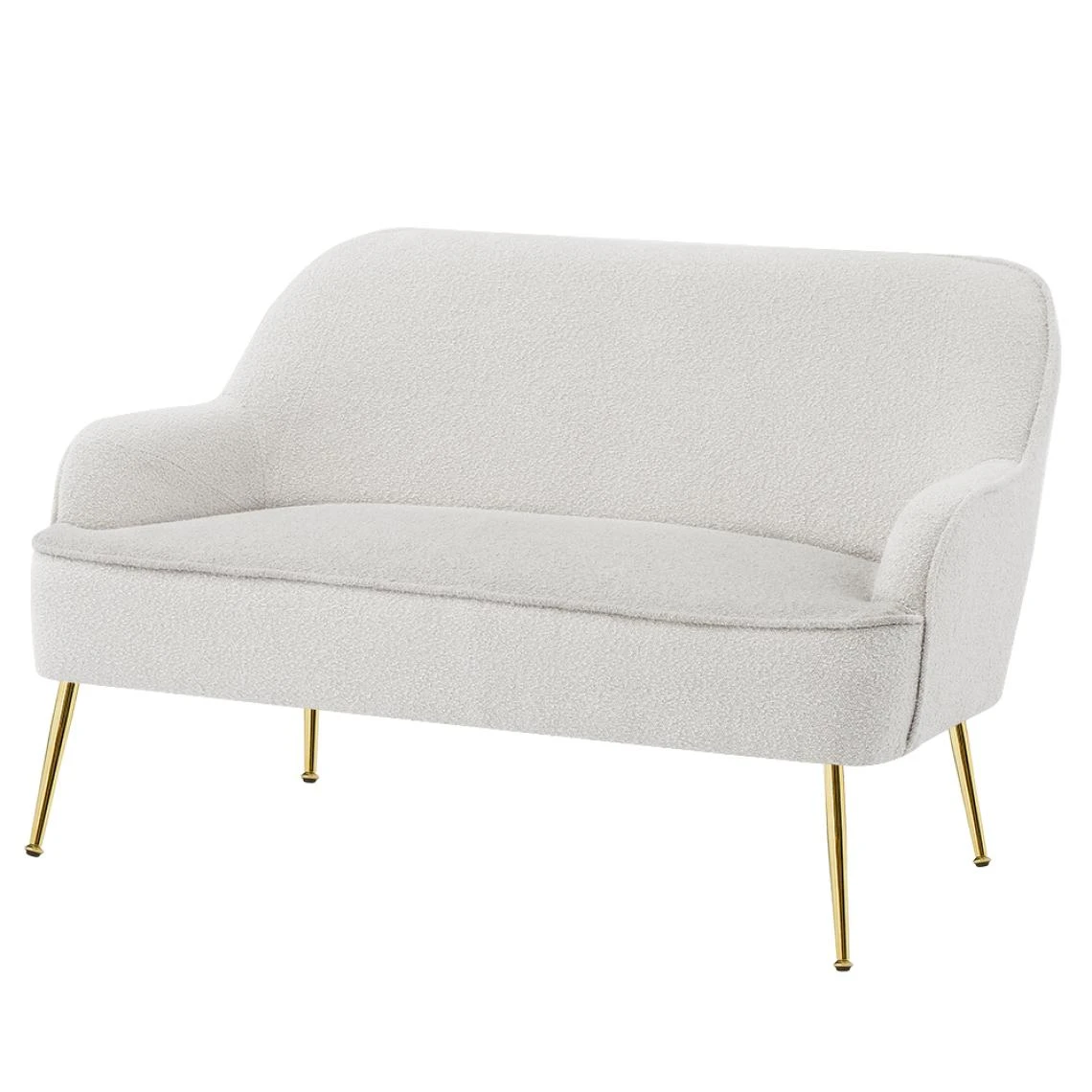 Baita Canapé Droit MARCELINO Fixe Tissu Bouclette Blanc 5 Baita Canapé Droit MARCELINO Fixe Tissu Bouclette Blanc – Image 3