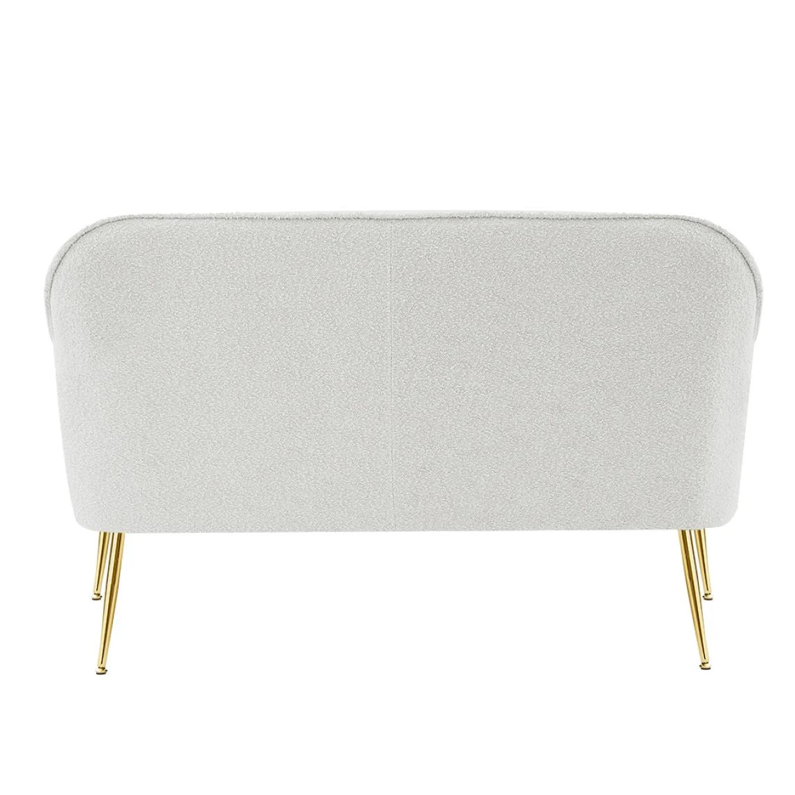 Baita Canapé Droit MARCELINO Fixe Tissu Bouclette Blanc 6 Baita Canapé Droit MARCELINO Fixe Tissu Bouclette Blanc – Image 4