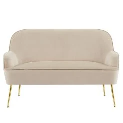 Baita Canapé Droit MARCELINO Fixe Velours Beige