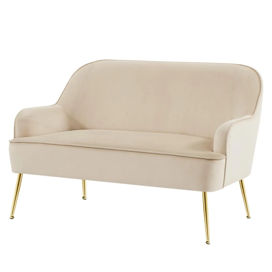 Baita Canapé Droit MARCELINO Fixe Velours Beige 5 Baita Canapé Droit MARCELINO Fixe Velours Beige – Image 3