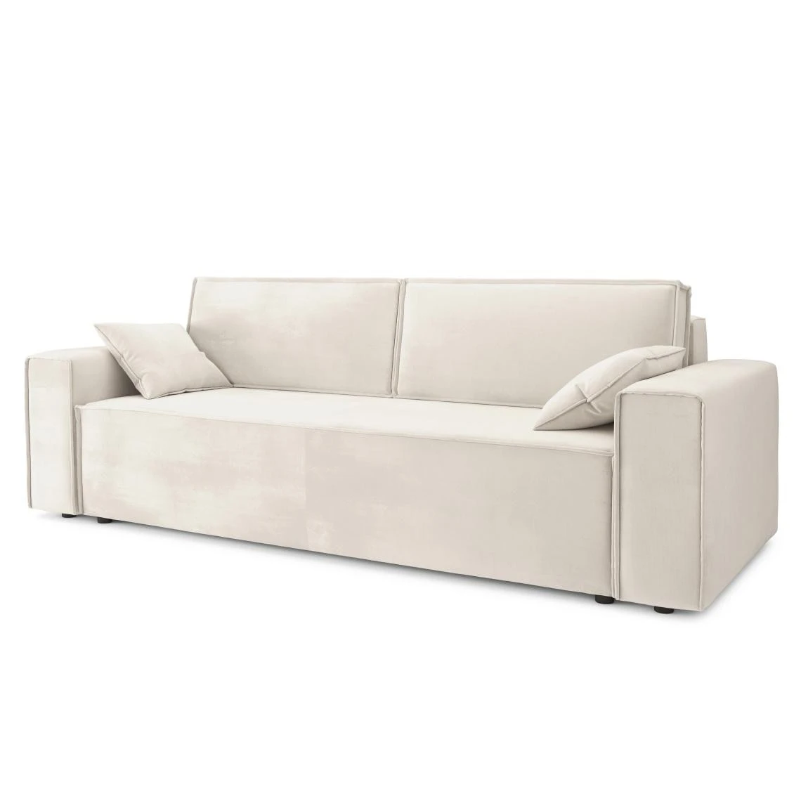 Baita Canapé Droit MIRAGE Convertible Velours Beige 5 Baita Canapé Droit MIRAGE Convertible Velours Beige – Image 3