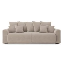 Baita Canapé Droit NOVA Convertible Velours Cotêlé Grège 3 Places