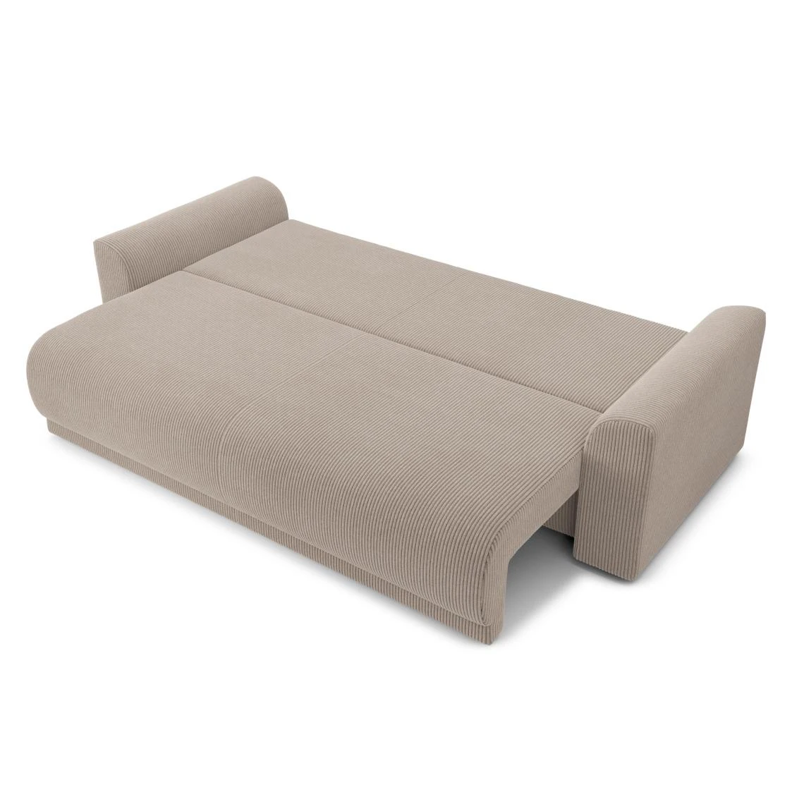 Baita Canapé Droit NOVA Convertible Velours Cotêlé Grège 3 Places 6 Baita Canapé Droit NOVA Convertible Velours Cotêlé Grège 3 Places – Image 4